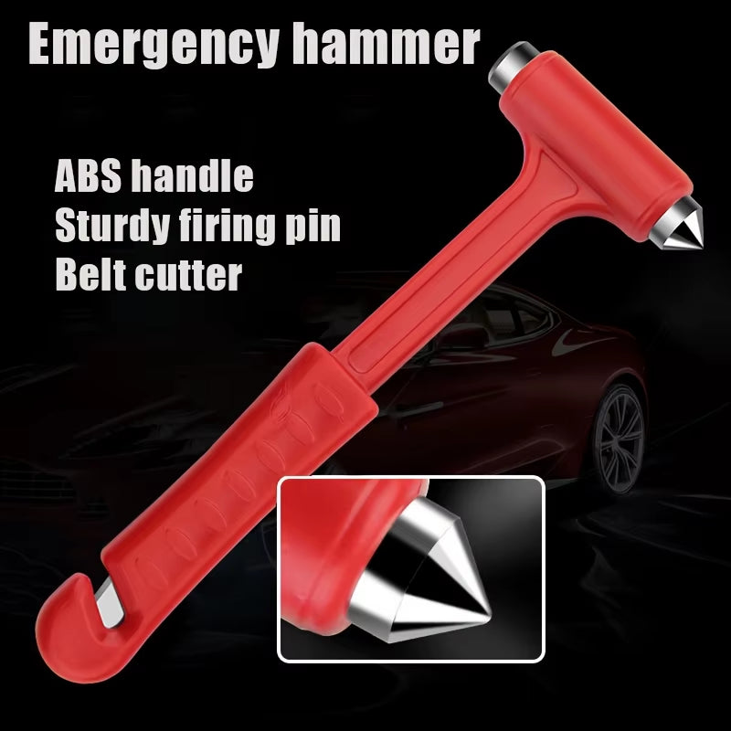 1Pcs Steel Car Emergency Hammer with Belt Cutter for Safety and Security, Emergency Use